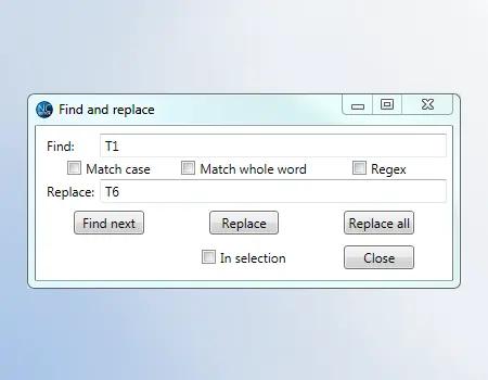 Find and replace