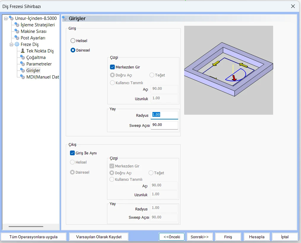BobCAM for SolidWorks diş frezeleme takım yolu